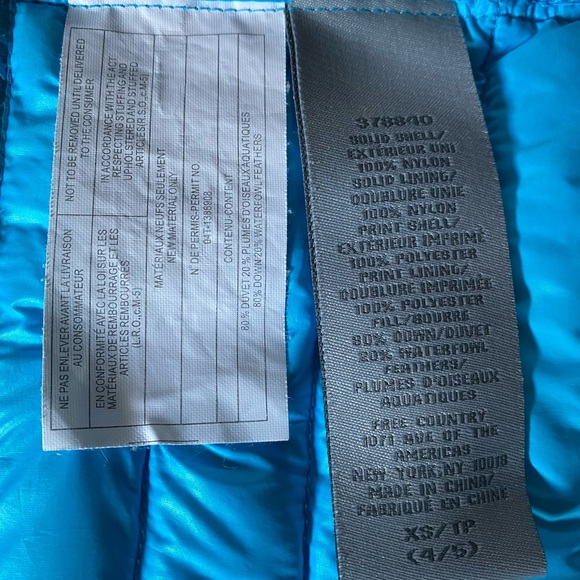 FREE COUNTRY PUFFER DOWN SUPPER LIGHTWEIGHT VEST Size XS/TP ( 4/5) - Picture 5 of 6